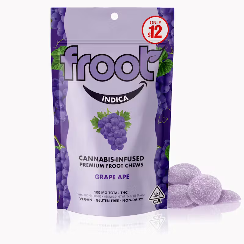Froot | Grape Ape Gummies | Indica | 100mg