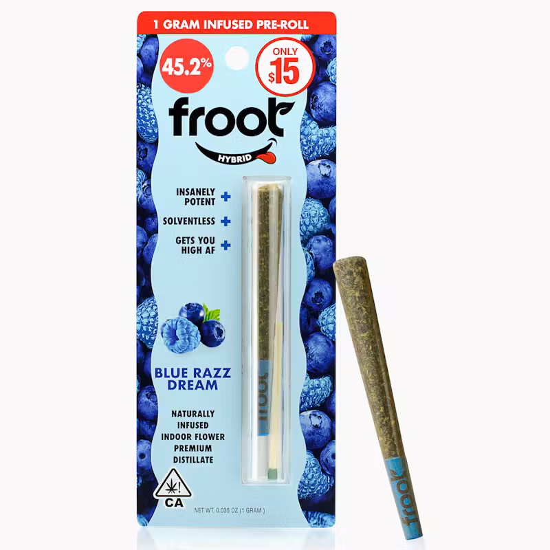 Froot | Blue Razz Dream Infused | 1g | Pre-roll