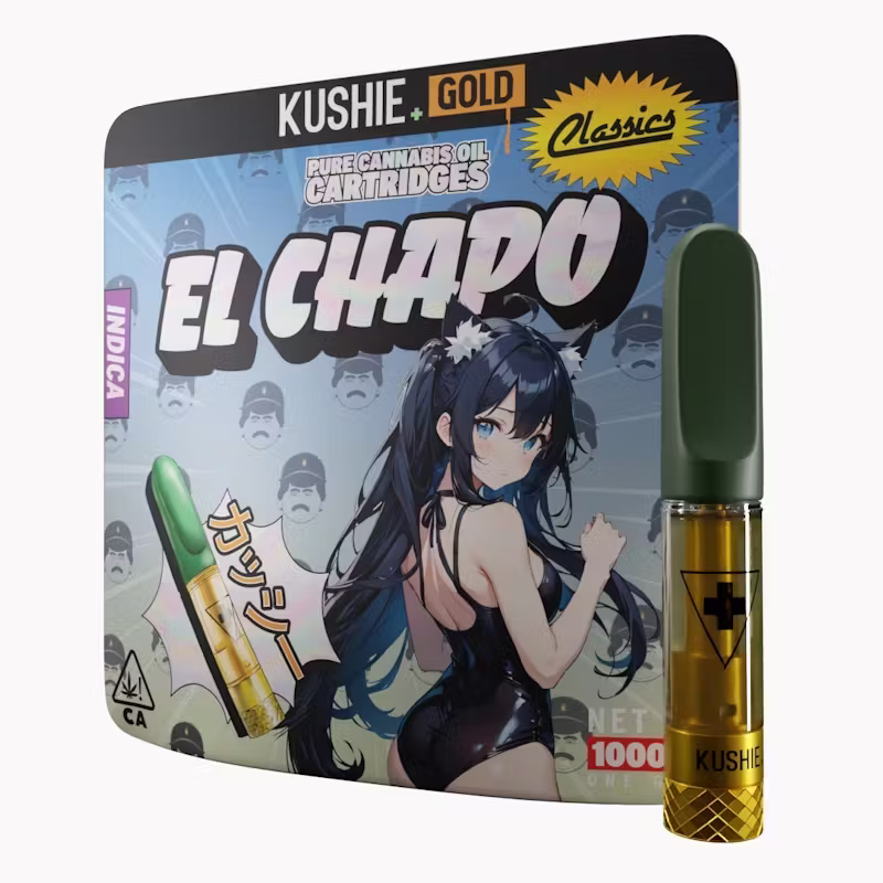 Kushie+ | El Chapo | Indica | Gold | 1g | Vape Cartridge