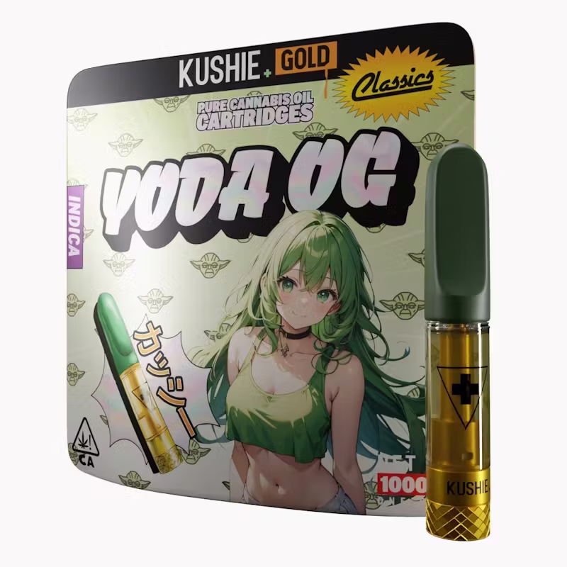 Kushie+ | Yoda OG | Indica |  Gold | 1g |  Vape Cartridge