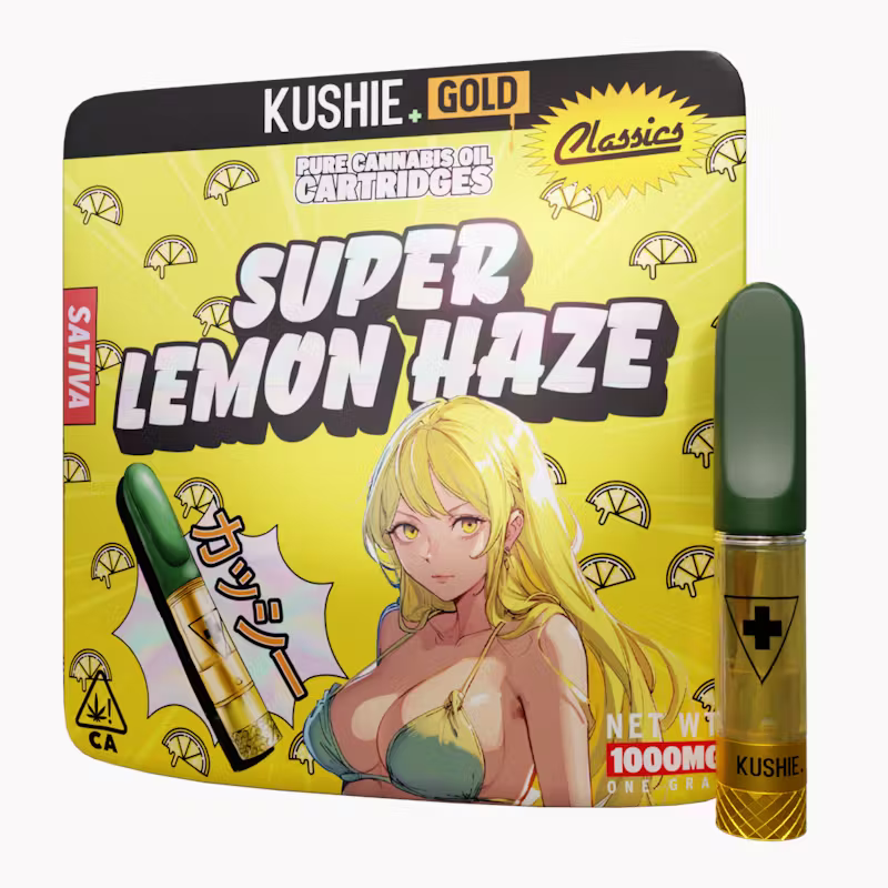 Kushie+ | Super Lemon Haze | Sativa | Gold | 1g | Vape Cartridge