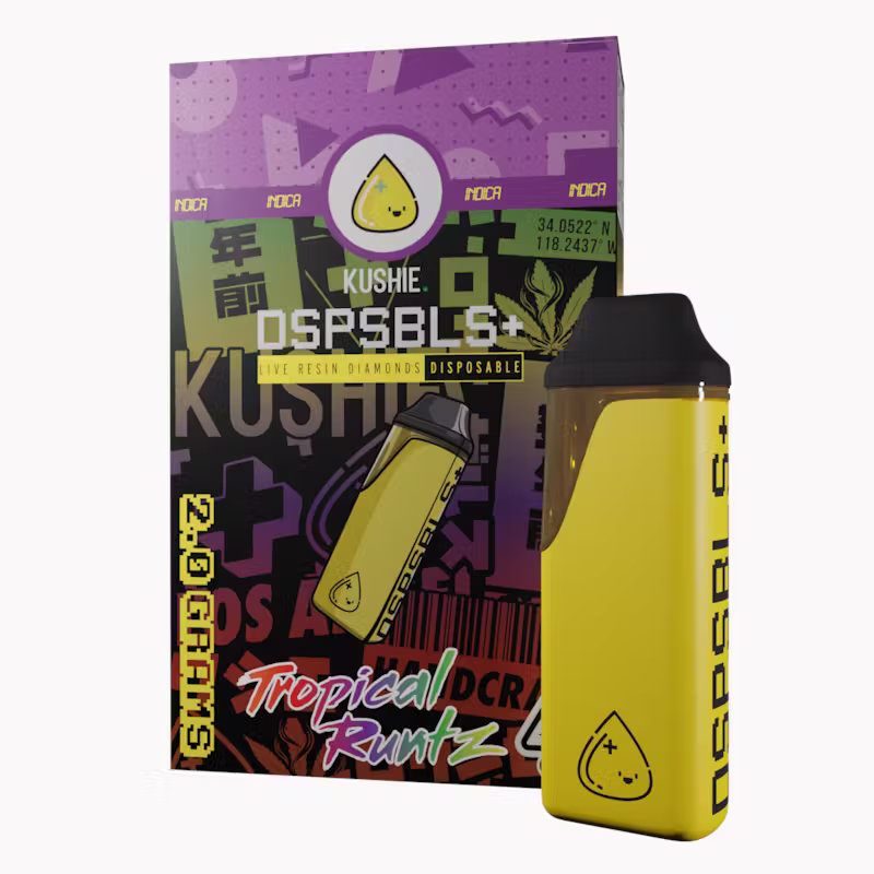 Kushie DSPSBLS+ | Tropical Runtz | Indica | 2g | Live Resin Diamonds All In One