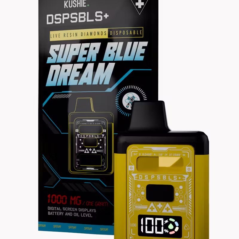 Kushie DSPSBLS+ | Super Blue Dream | Sativa | 1g | Live Resin Diamonds All In One