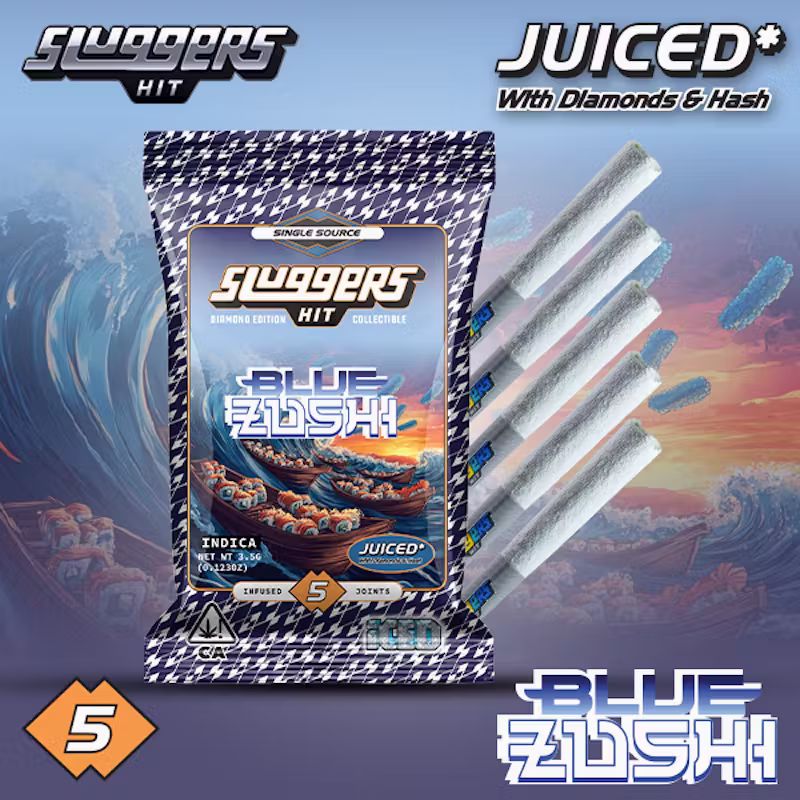 Sluggers | Infused Preroll | Blue Zushi | Diamond Edition | 3.5g | 5pk 