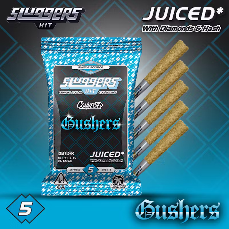 Sluggers x Connected | Infused Prerolls | Gushers | 3.5g | 5pk 